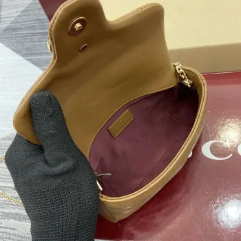 Gucci 841290 GG Marmont Mini Shoulder Bag Brown