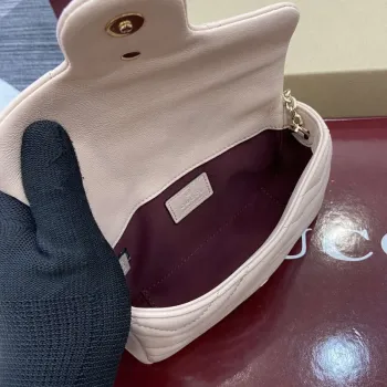 Gucci 841290 GG Marmont Mini Shoulder Bag Light pink