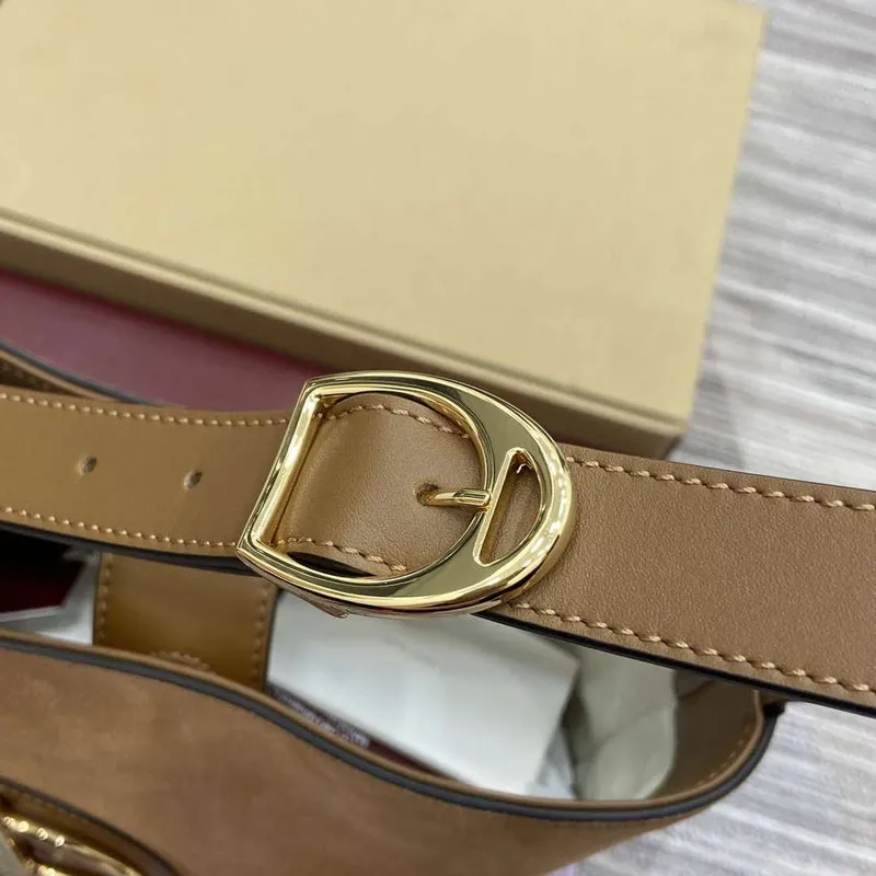 Gucci 833660 Gucci 73 Medium Bucket Bag Brown Suede