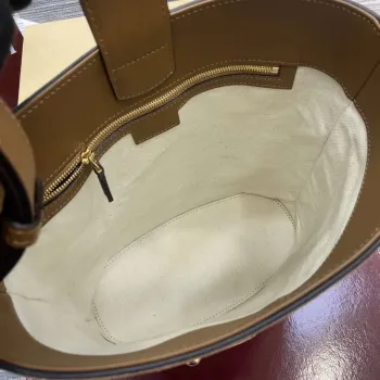 Gucci 833660 Gucci 73 Medium Bucket Bag Brown Suede