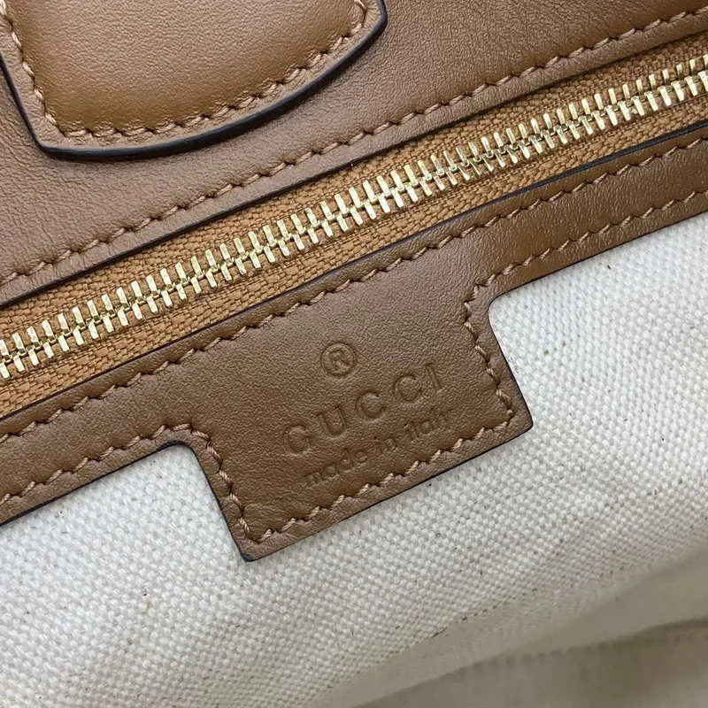 Gucci 833660 Gucci 73 Medium Bucket Bag Brown Suede