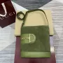 Gucci 833660 Gucci 73 Medium Bucket Bag Green Suede