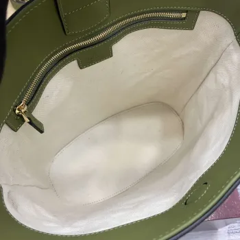 Gucci 833660 Gucci 73 Medium Bucket Bag Green Suede
