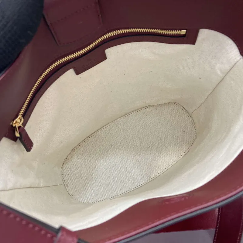 Gucci 833660 Gucci 73 Medium Bucket Bag Ancora Red smooth leather