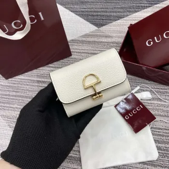 Gucci 828148 Gucci Softbit Card Case White