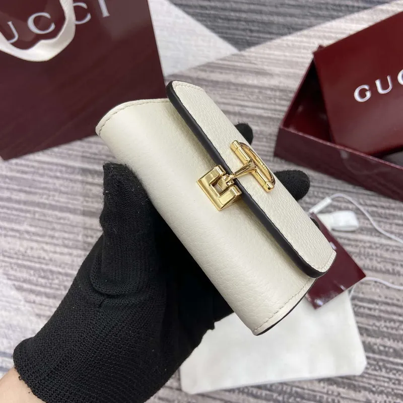 Gucci 828148 Gucci Softbit Card Case White