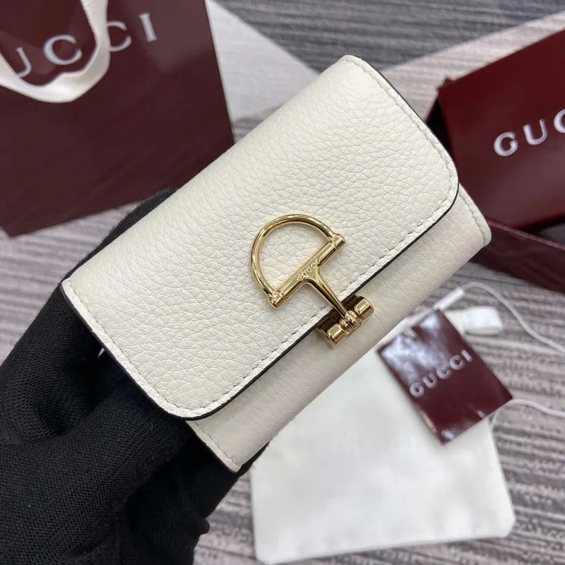 Gucci 828148 Gucci Softbit Card Case White
