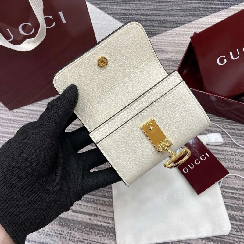 Gucci 828148 Gucci Softbit Card Case White