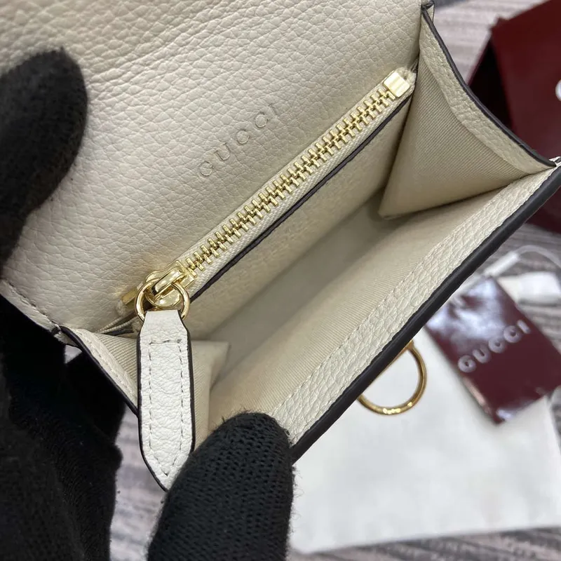 Gucci 828148 Gucci Softbit Card Case White