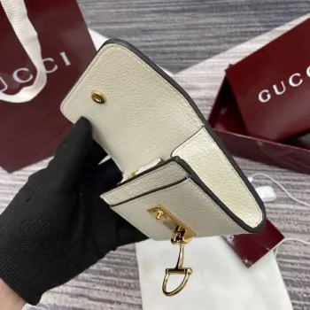 Gucci 828148 Gucci Softbit Card Case White
