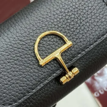 Gucci 828148 Gucci Softbit Card Case Black