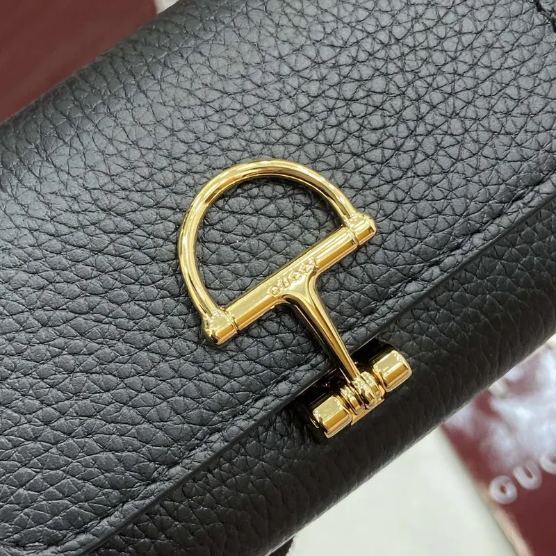 Gucci 828148 Gucci Softbit Card Case Black