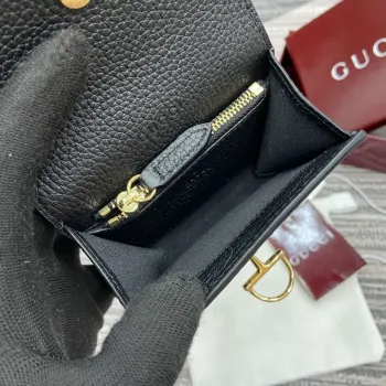 Gucci 828148 Gucci Softbit Card Case Black