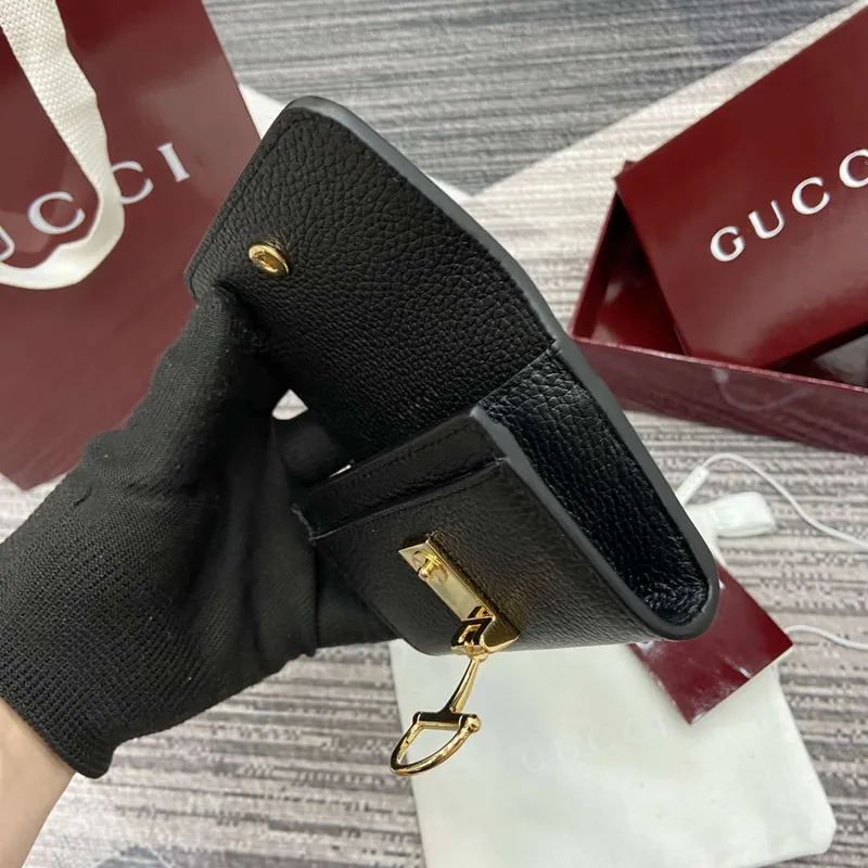 Gucci 828148 Gucci Softbit Card Case Black