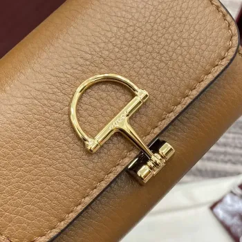 Gucci 828148 Gucci Softbit Card Case Brown