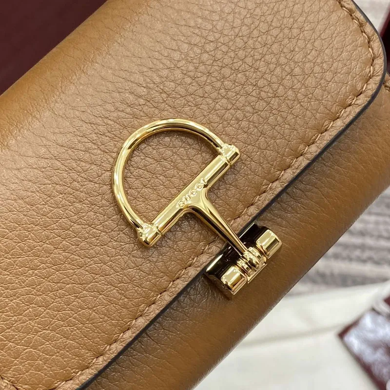 Gucci 828148 Gucci Softbit Card Case Brown