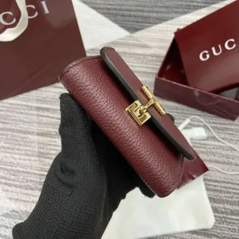 Gucci 828148 Gucci Softbit Card Case Ancora red