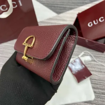Gucci 828148 Gucci Softbit Card Case Ancora red