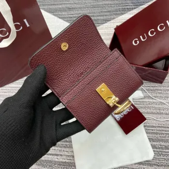 Gucci 828148 Gucci Softbit Card Case Ancora red