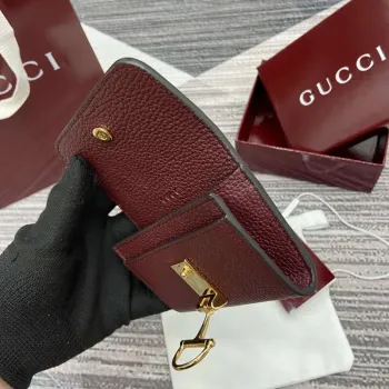 Gucci 828148 Gucci Softbit Card Case Ancora red