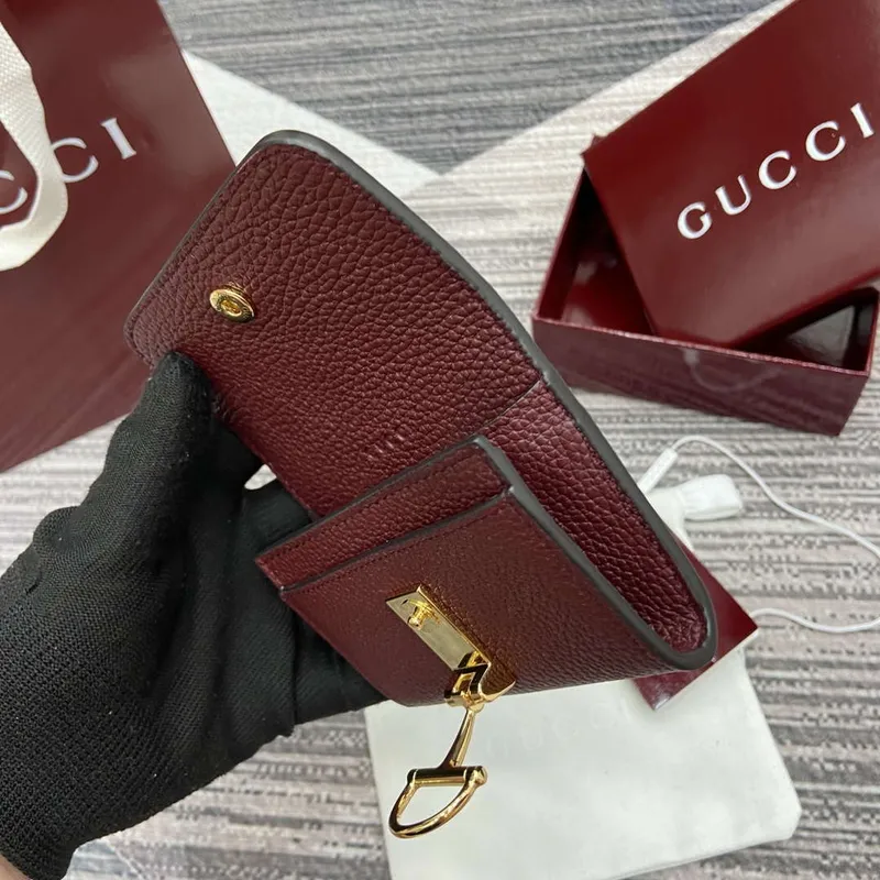 Gucci 828148 Gucci Softbit Card Case Ancora red