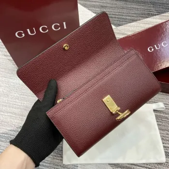 Gucci 828147 Gucci Softbit Continental Wallet Ancora red