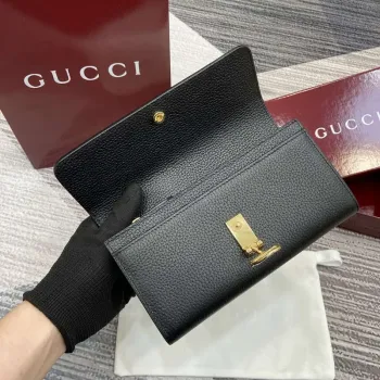 Gucci 828147 Gucci Softbit Continental Wallet Black