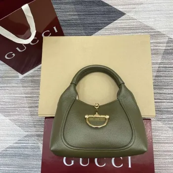 Gucci 837467 Gucci Softbit Medium Top Handle Bag Dark Green