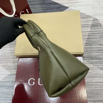 Gucci 837467 Gucci Softbit Medium Top Handle Bag Dark Green