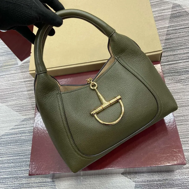 Gucci 837467 Gucci Softbit Medium Top Handle Bag Dark Green