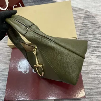 Gucci 837467 Gucci Softbit Medium Top Handle Bag Dark Green