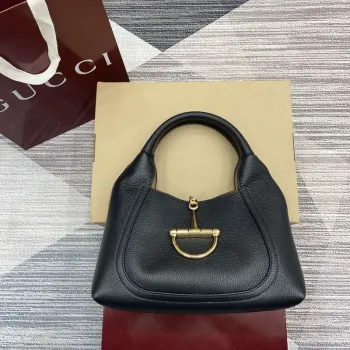 Gucci 837467 Gucci Softbit Medium Top Handle Bag Black