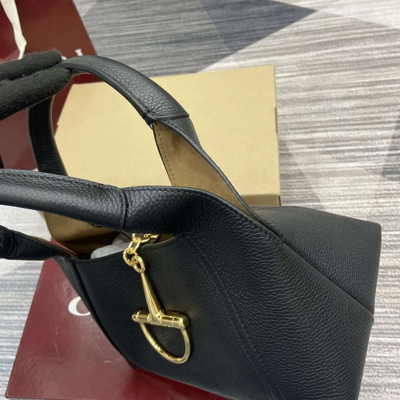 Gucci 837467 Gucci Softbit Medium Top Handle Bag Black