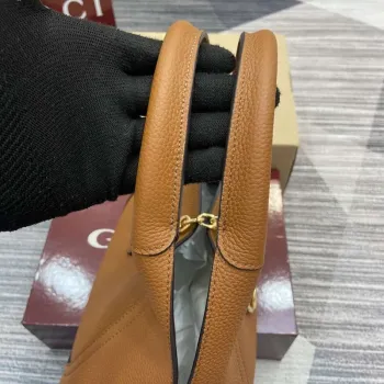 Gucci 837467 Gucci Softbit Medium Top Handle Bag Brown