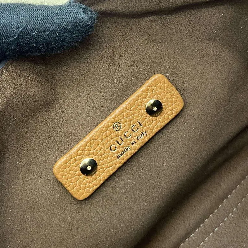 Gucci 837467 Gucci Softbit Medium Top Handle Bag Brown