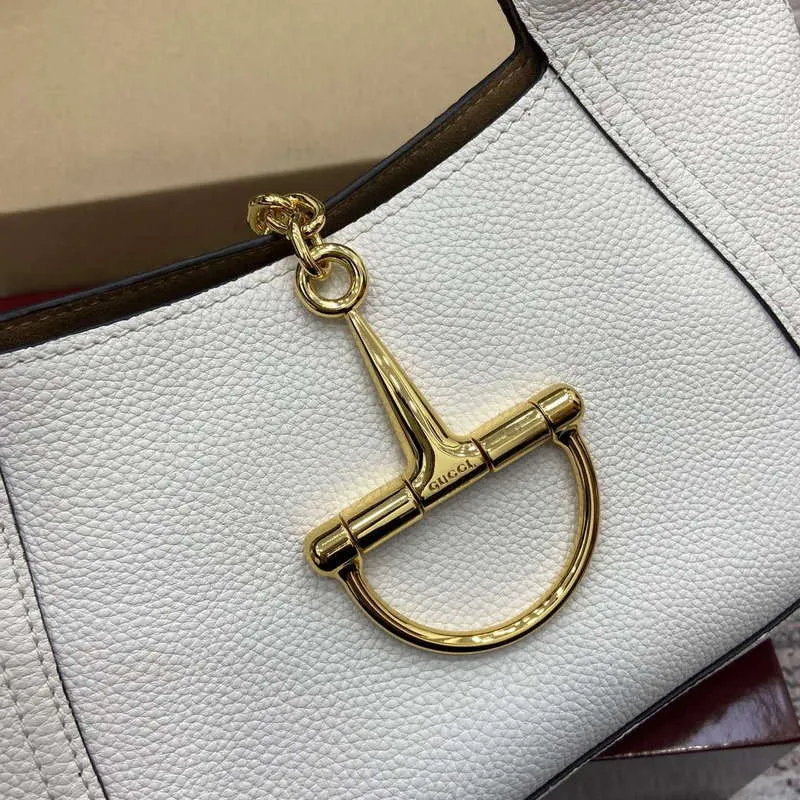 Gucci 837467 Gucci Softbit Medium Top Handle Bag White