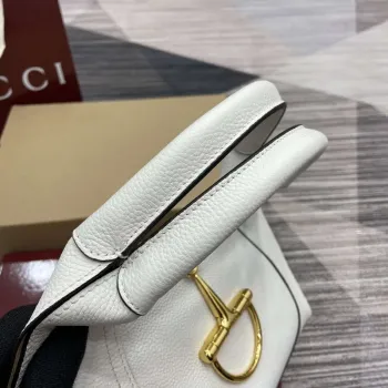Gucci 837467 Gucci Softbit Medium Top Handle Bag White