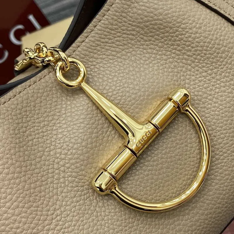 Gucci 837467 Gucci Softbit Medium Top Handle Bag Taupe grainy