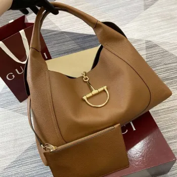 Gucci 837466 Gucci Softbit Maxi Shoulder Bag Brown