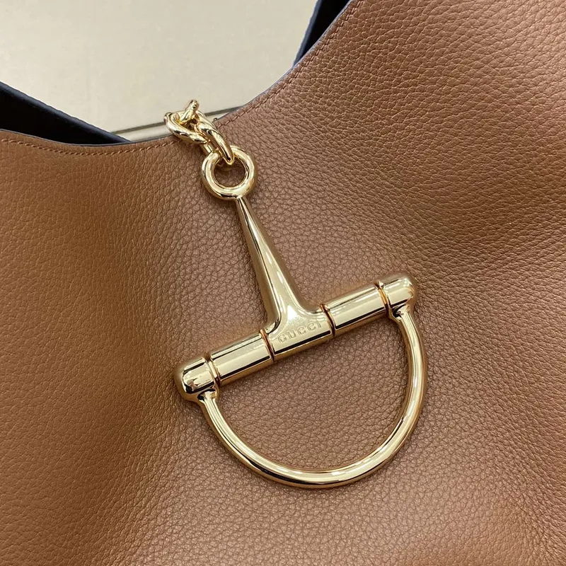 Gucci 837466 Gucci Softbit Maxi Shoulder Bag Brown