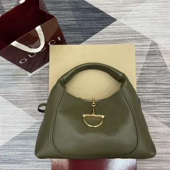 Gucci 837466 Gucci Softbit Maxi Shoulder Bag Dark green