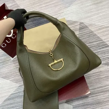 Gucci 837466 Gucci Softbit Maxi Shoulder Bag Dark green