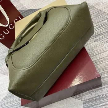 Gucci 837466 Gucci Softbit Maxi Shoulder Bag Dark green