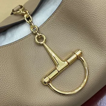 Gucci 837466 Gucci Softbit Maxi Shoulder Bag Taupe grainy