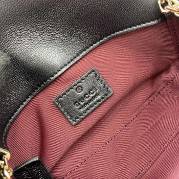Gucci 841290 GG Marmont Mini Shoulder Bag Black