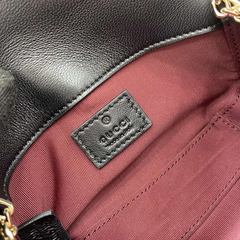 Gucci 841290 GG Marmont Mini Shoulder Bag Black