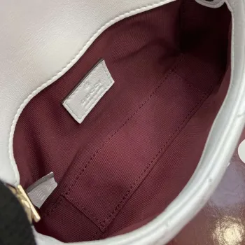 Gucci 841290 GG Marmont Mini Shoulder Bag White