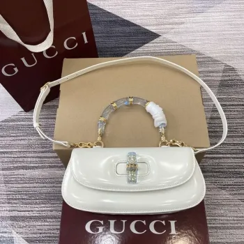 Gucci 827750 Gucci Bamboo Diva Medium Bag White