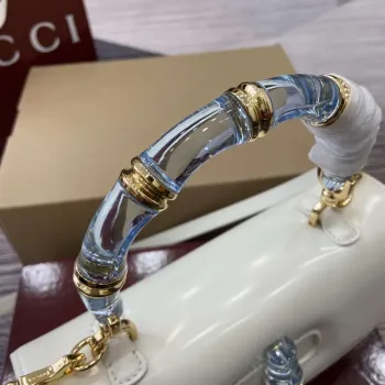 Gucci 827750 Gucci Bamboo Diva Medium Bag White