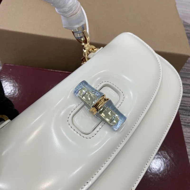 Gucci 827750 Gucci Bamboo Diva Medium Bag White